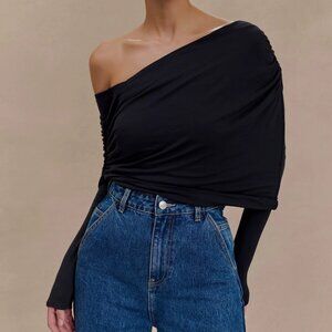 NWT Meshki Corinna One Shoulder Top